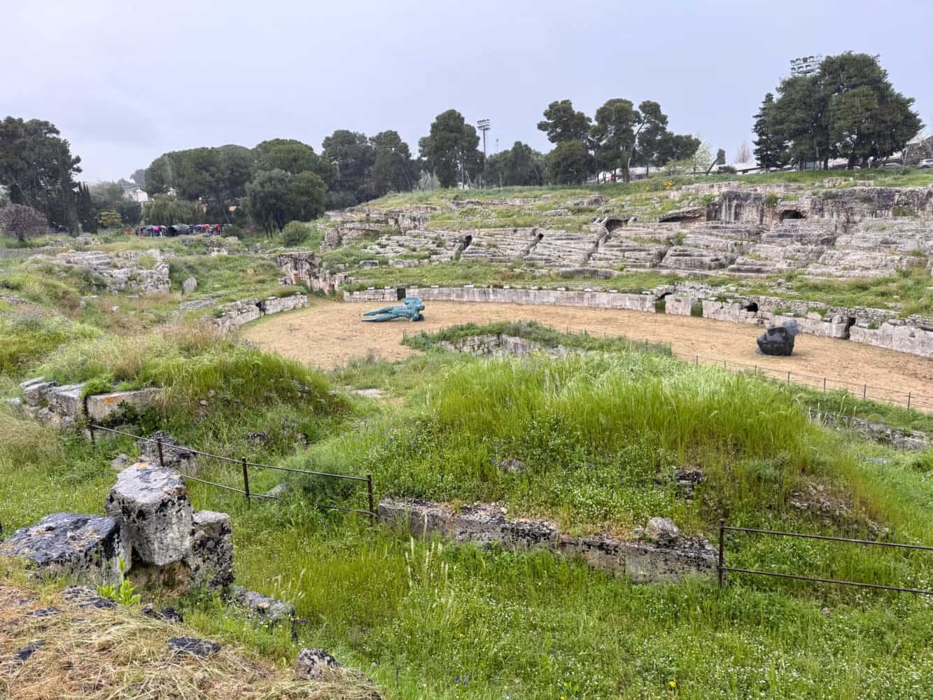 5th Century Greek Amphitheatre in Neapolis Archaeological Park, East Sicily, Italy