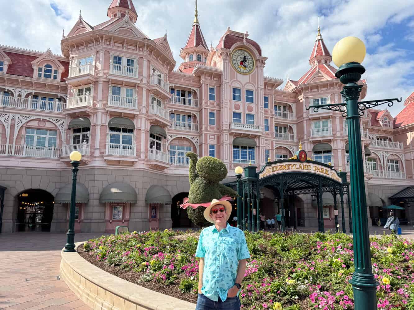 Simon outside the Disneyland Hotel Paris