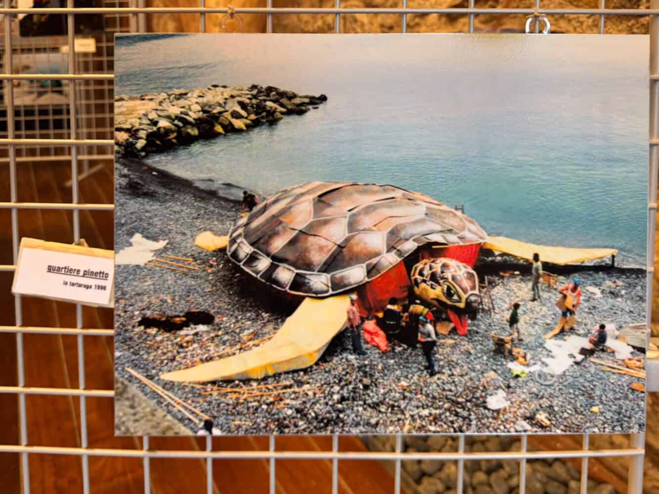 Turtle falo (bonfire) of the Camogli Fish Festival.