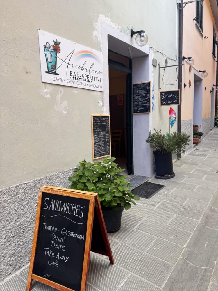 Arcobaleno restaurant in Volastra, Cinque Terre.