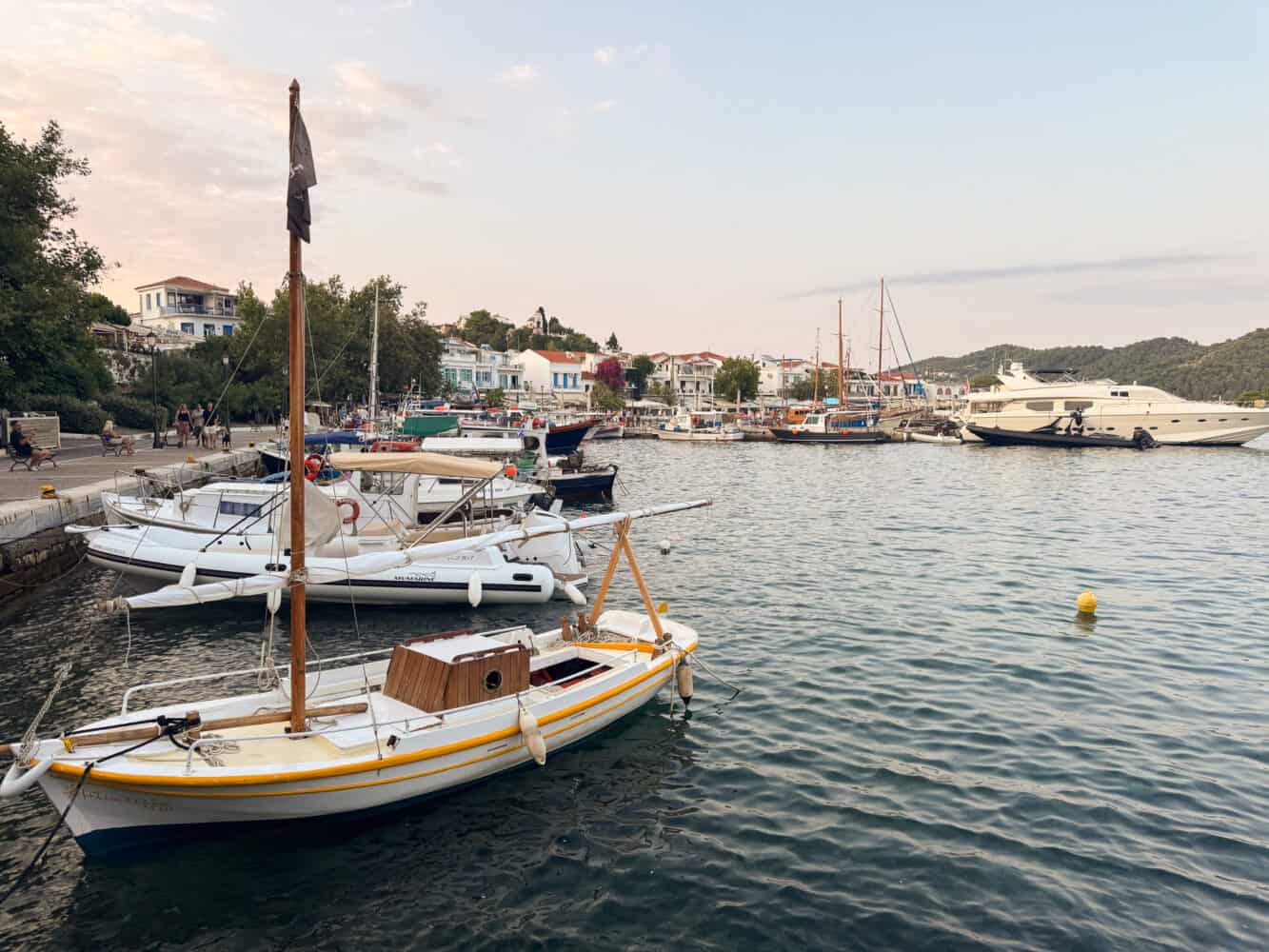 Old Port in Skiathos Town, Greece