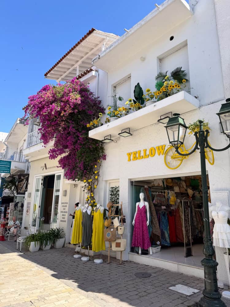 Shops in Skiathos Town, Greece