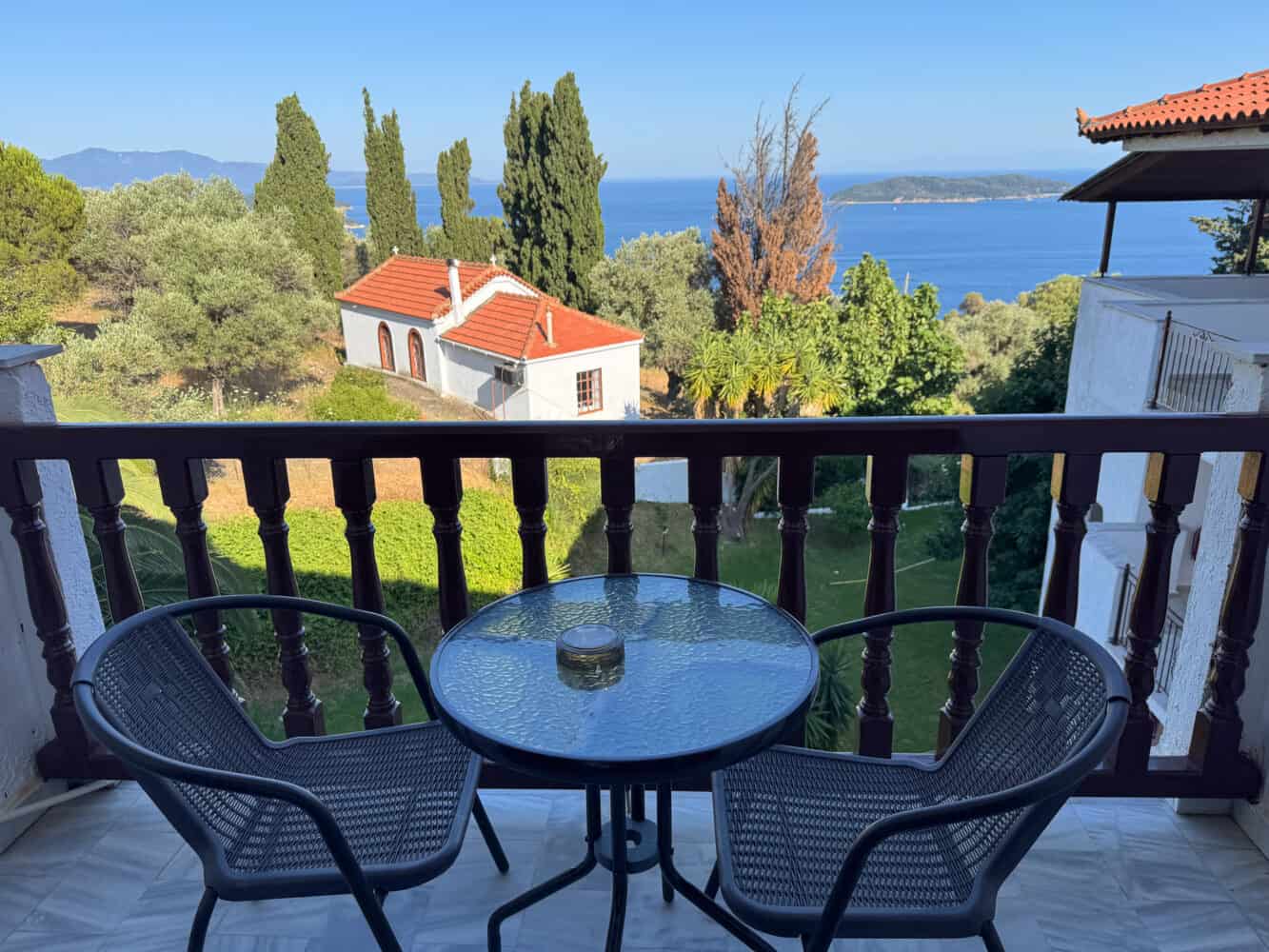 Sea view balcony at Hotel Paradise