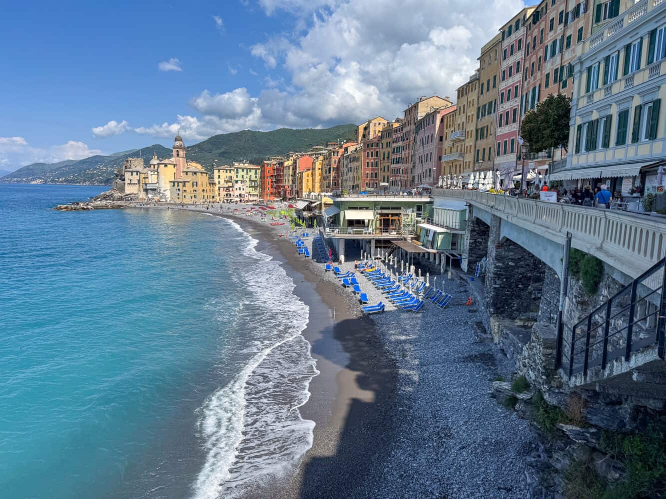 Camogli Beach in Liguria, Italy