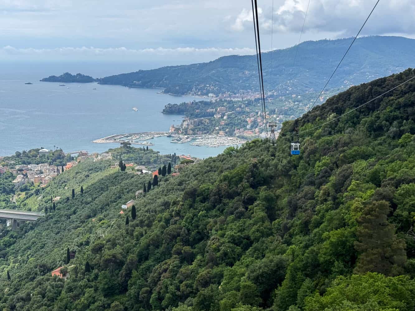 Rapallo funivia or cable car.