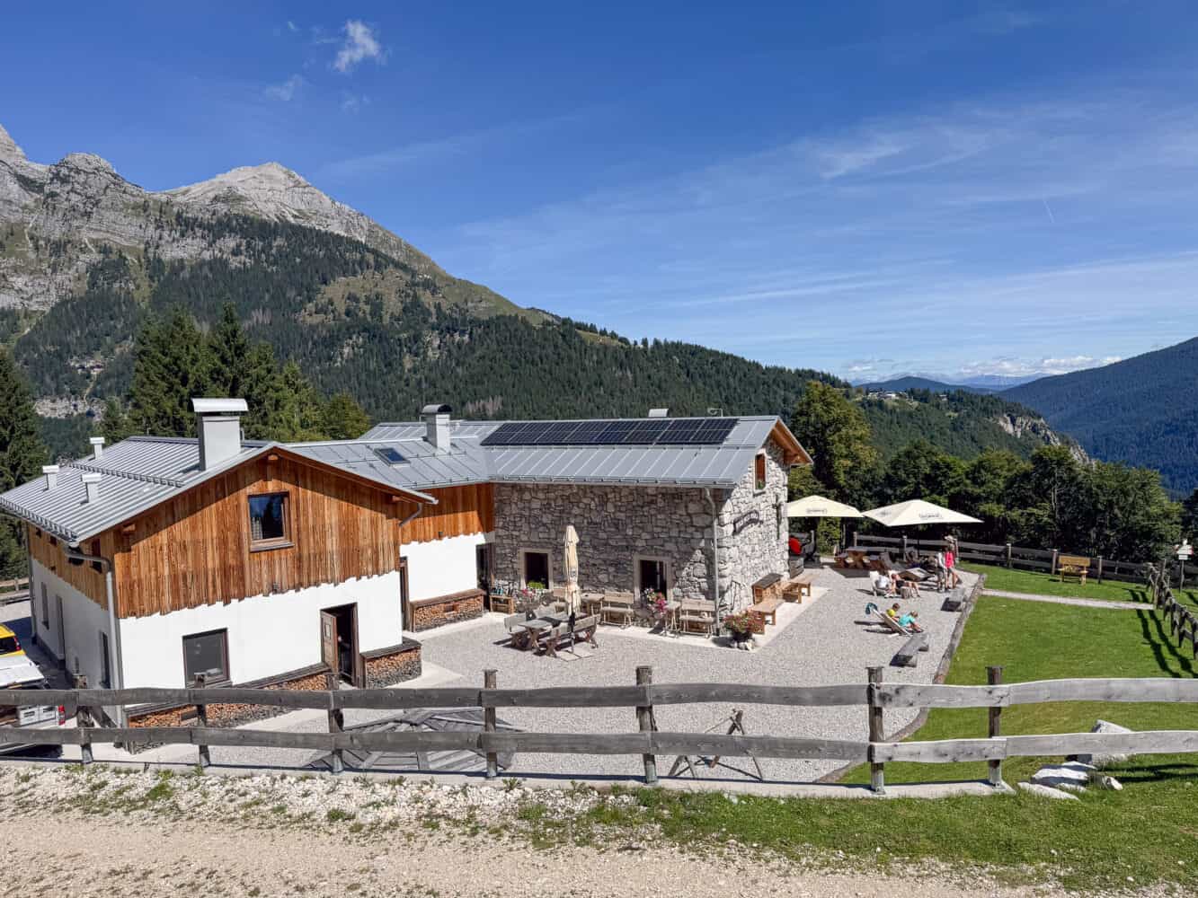 Rifugio Malga Andalo near Lake Molveno, Italy.