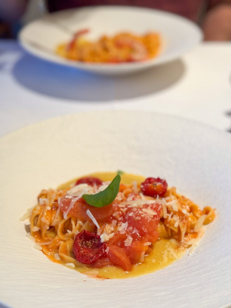 Pasta at Grand Hotel Molveno, Italy.