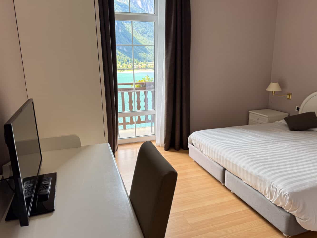 Lake view room at Grand Hotel Molveno in Molveno, Italy