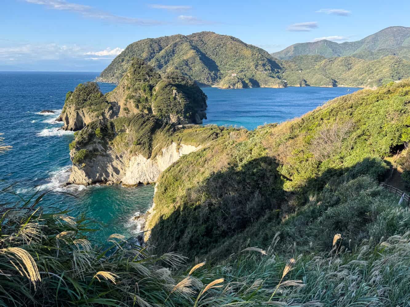 Coastal scenery on the Tomyogasaki trail in Izu Peninsula, Japan.