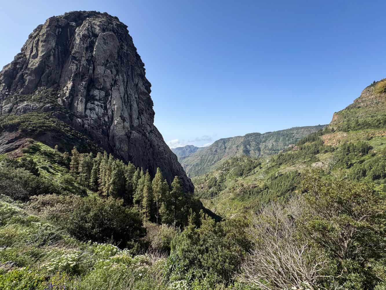 Roque de Agando on La Gomera. 