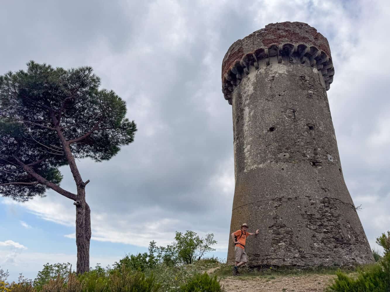 The Torre di Vegliasco on a hike from Alassio, Italy.